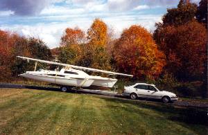 Trailer with a compact car!